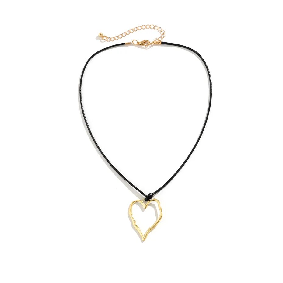 Regina Vintage Black Leather Braid Wax Cord Chain Necklace