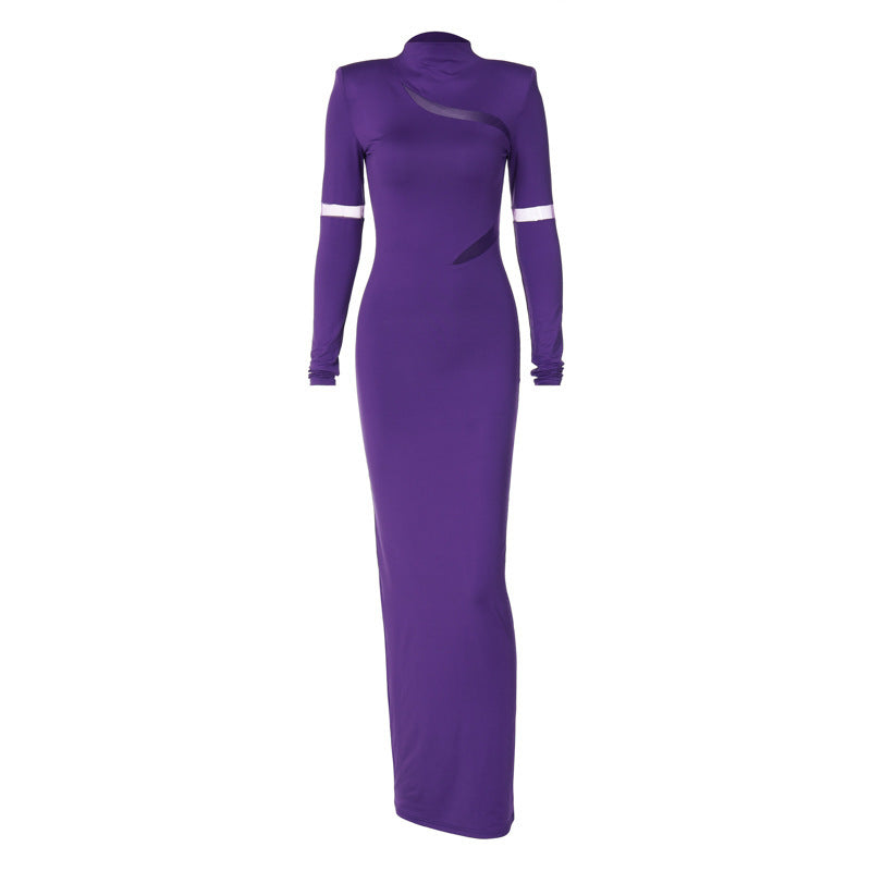 Patsy Turtleneck Long Sleeve Sexy Maxi Dress