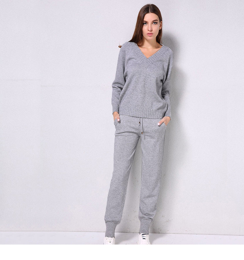 Ashley V Neck Sweater and Harem Pant