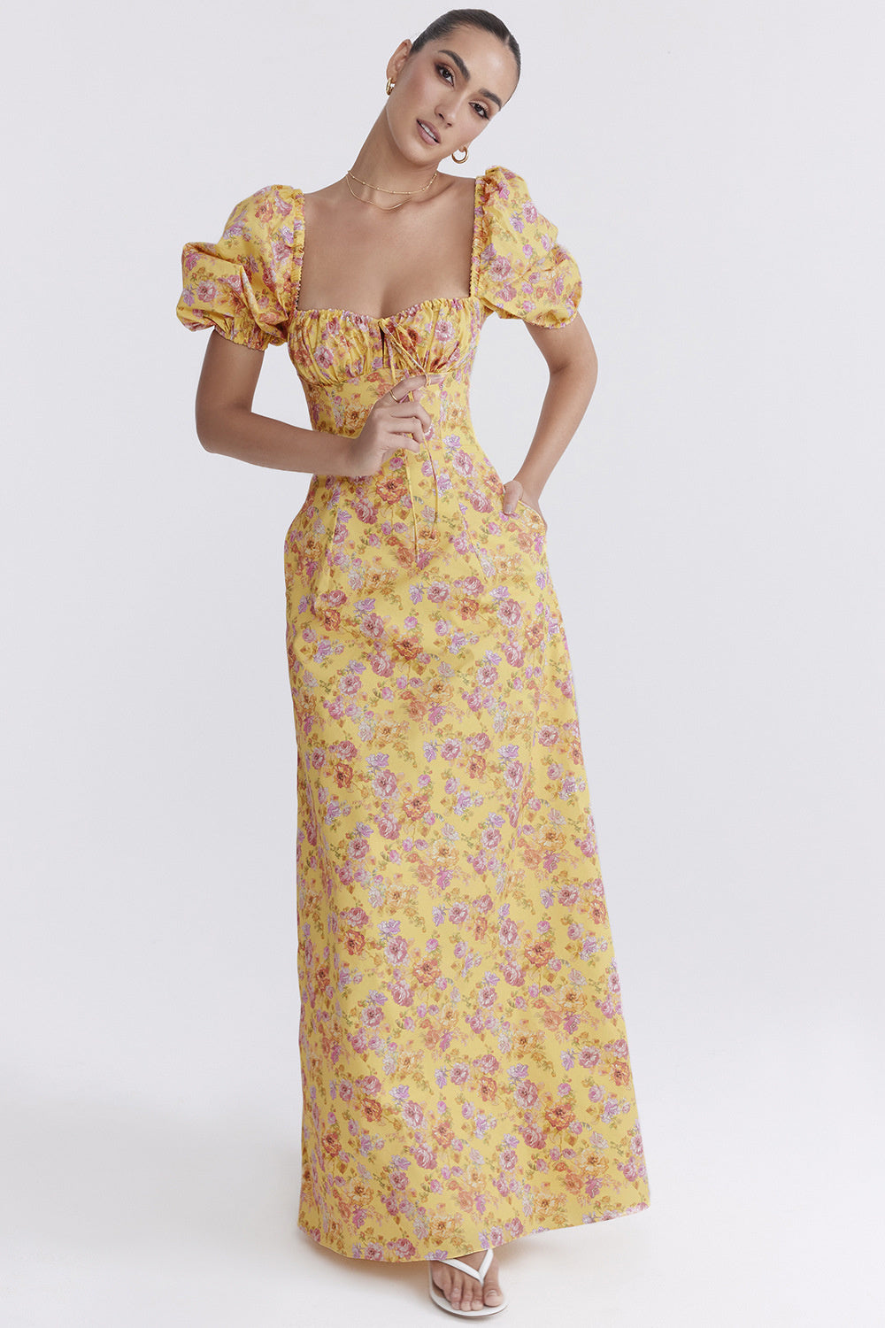 Kate Puff Sleeve Loose Maxi Dress