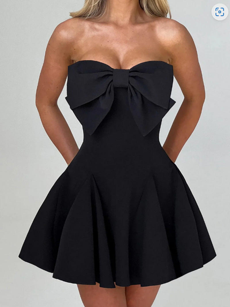 Mary Bow Strapless Backless Sexy Mini Dress