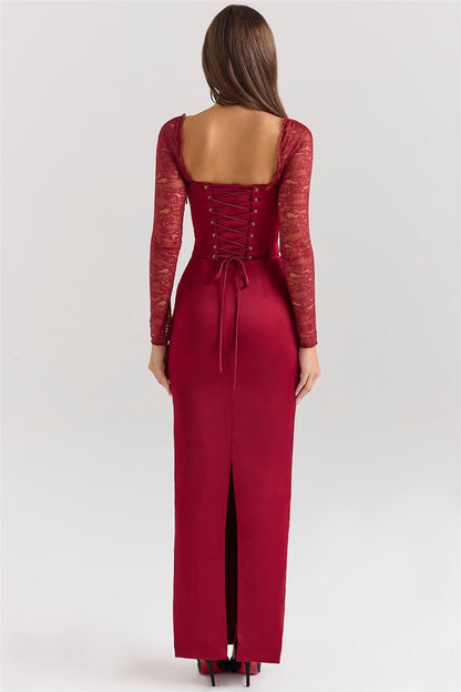 Ella Backless Long Sleeve Sexy Maxi Dress