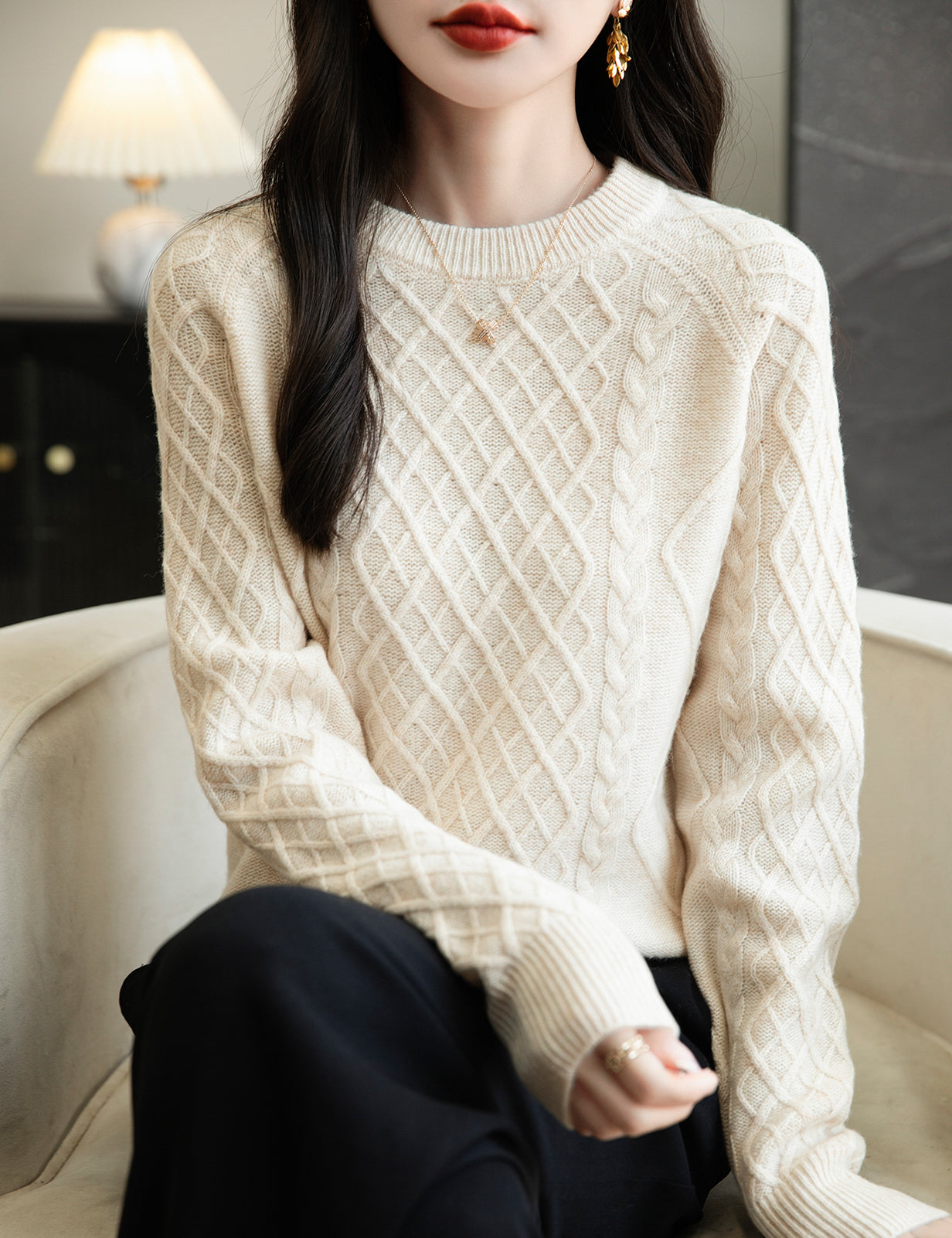 Lauren Woman Crew Neck Soft Long Sleeve Sweater