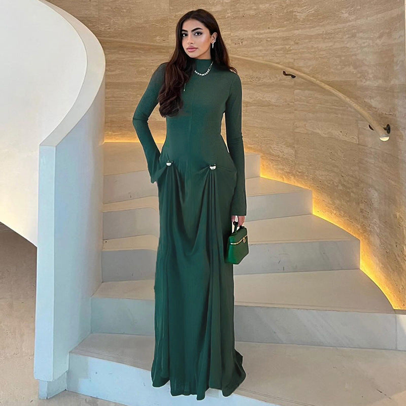 Jenny Turtleneck Long Sleeve Maxi Dress