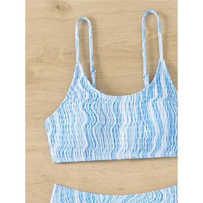 Hannah Tie Dye Wrinkled Brazilian High Cut Bikini