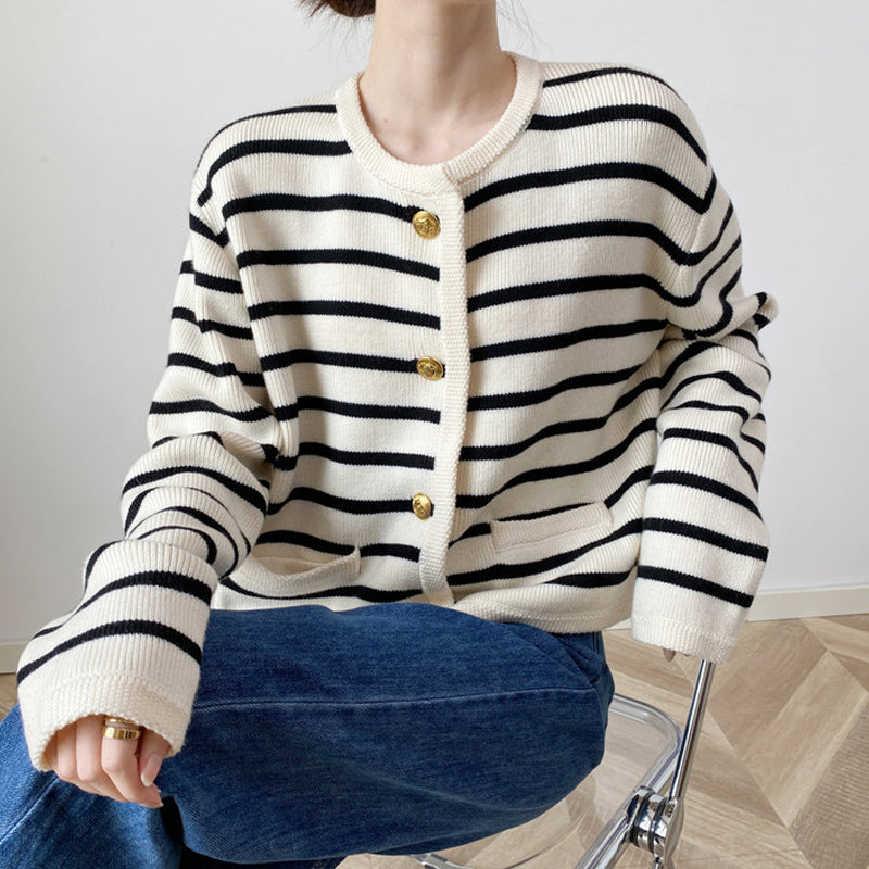 Carrie Vintage Striped Women Sweater