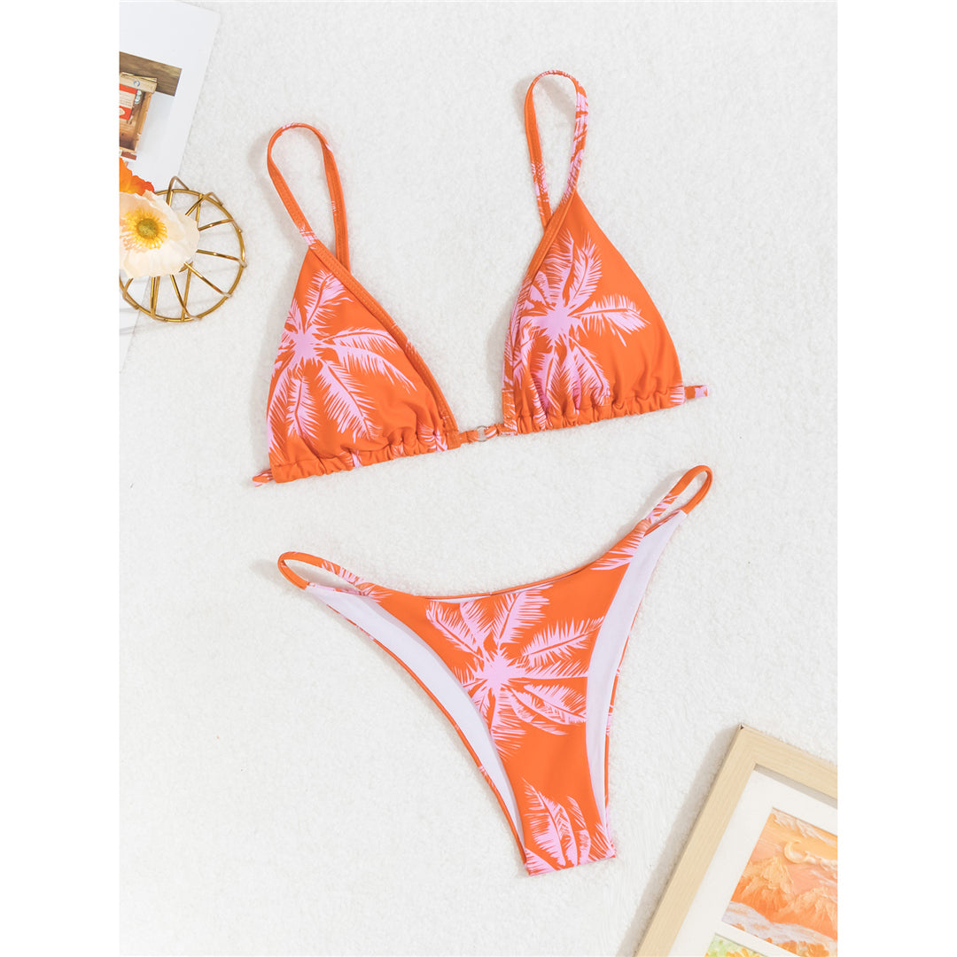 Melissa Printed High Leg Cut Padded Bikini