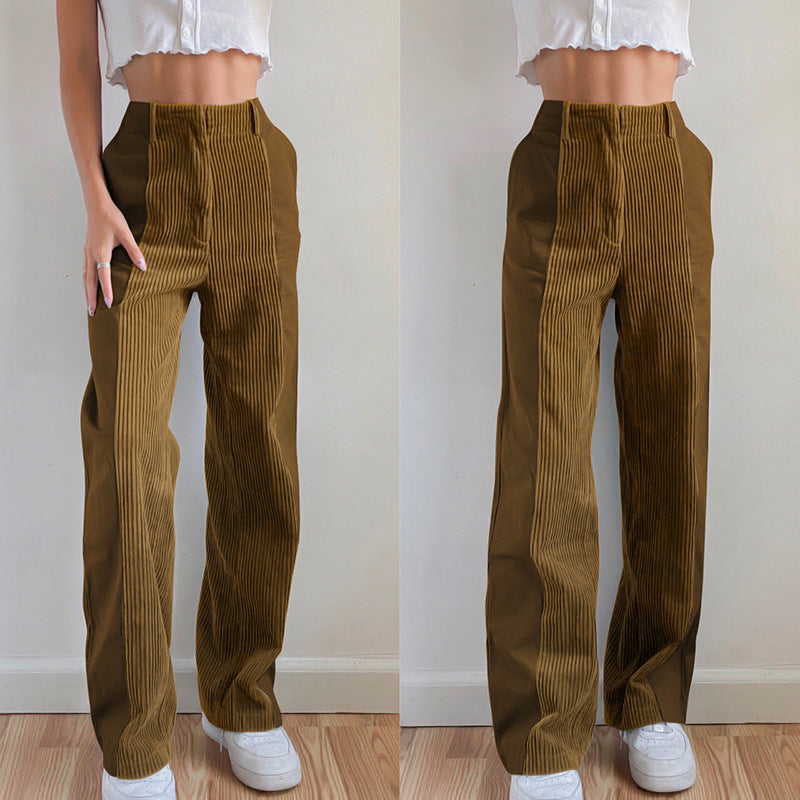 Janet Casual Corduroy Woman Pants