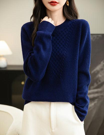 Belinda Woman Crewneck Long Sleeve Knit Sweater