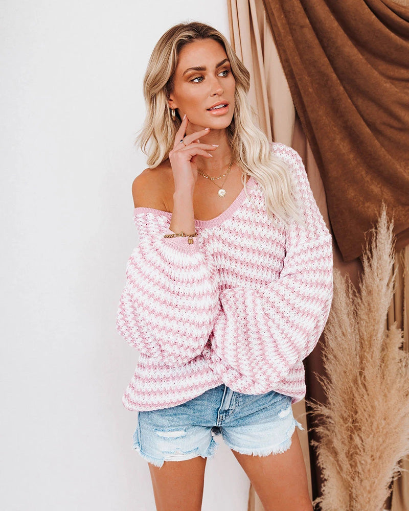 Sylvia Lantern Sleeve Oversized Women Sweater