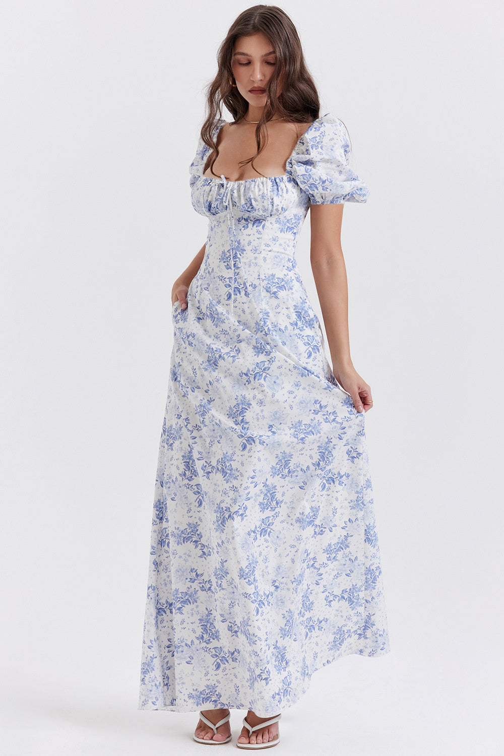 Kate Puff Sleeve Loose Maxi Dress