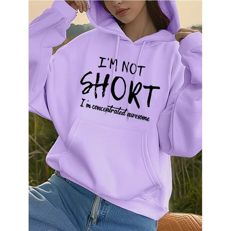 Women's "I'm Not Short I'm Concentrated Awesome" Y2k Graphic Hoodie