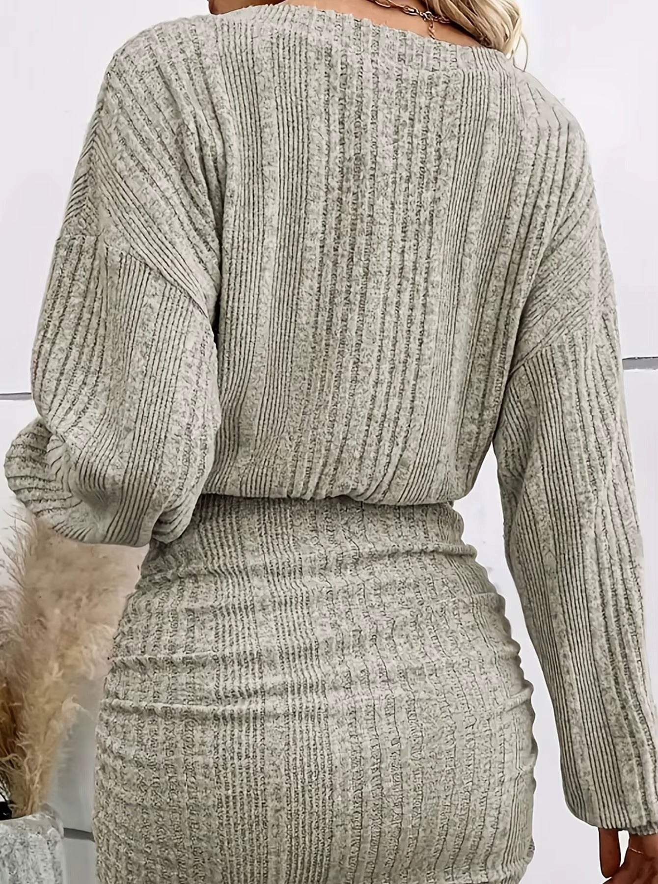 Khaki Oversized Sweater Dress Outfit