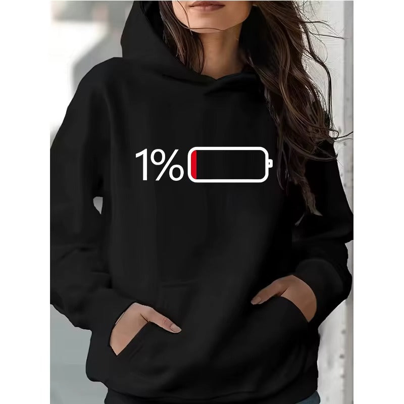 Women's 'Battery Low' Graphic Hoodie