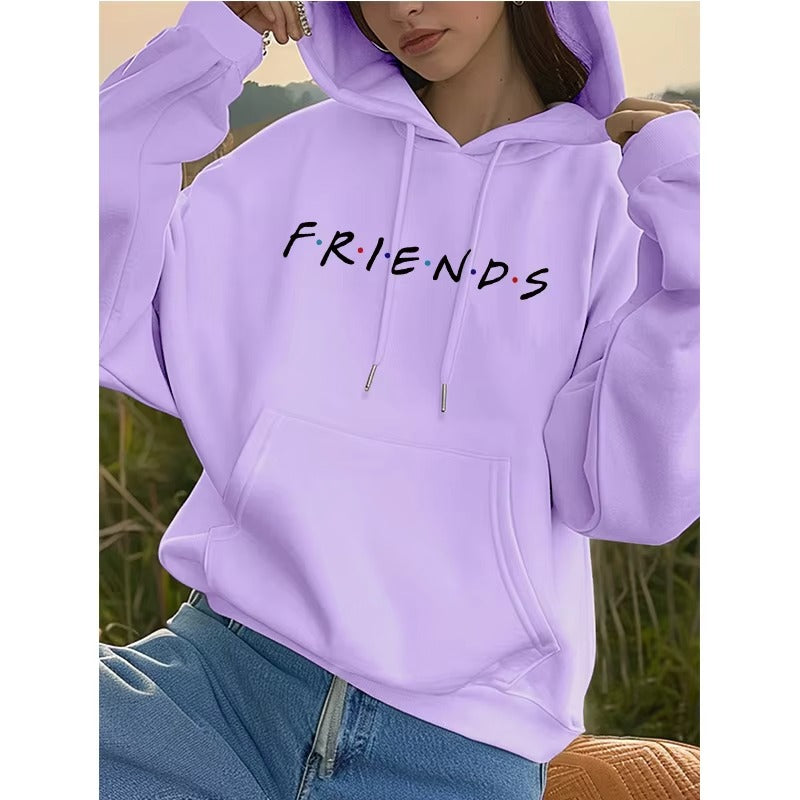 Women's Friends Letter Print Hoodie