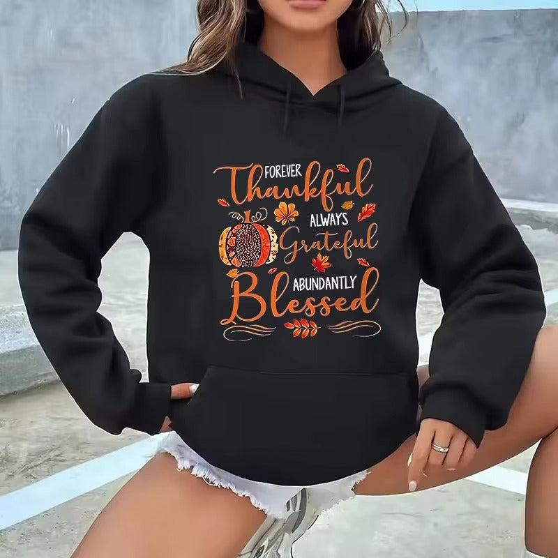 Fall & Winter Casual Thanksgiving Graphic Hoodie
