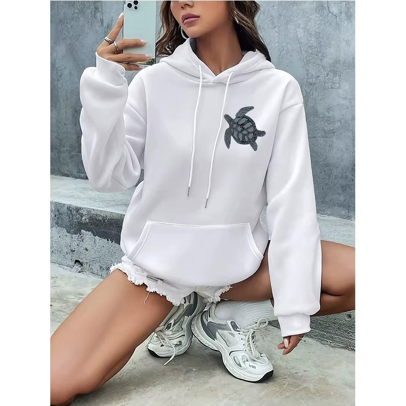 Women's Hoodie Sea Turtle Print