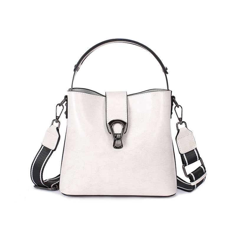 Mary Woman Leather Bucket Small Shoulder Bag