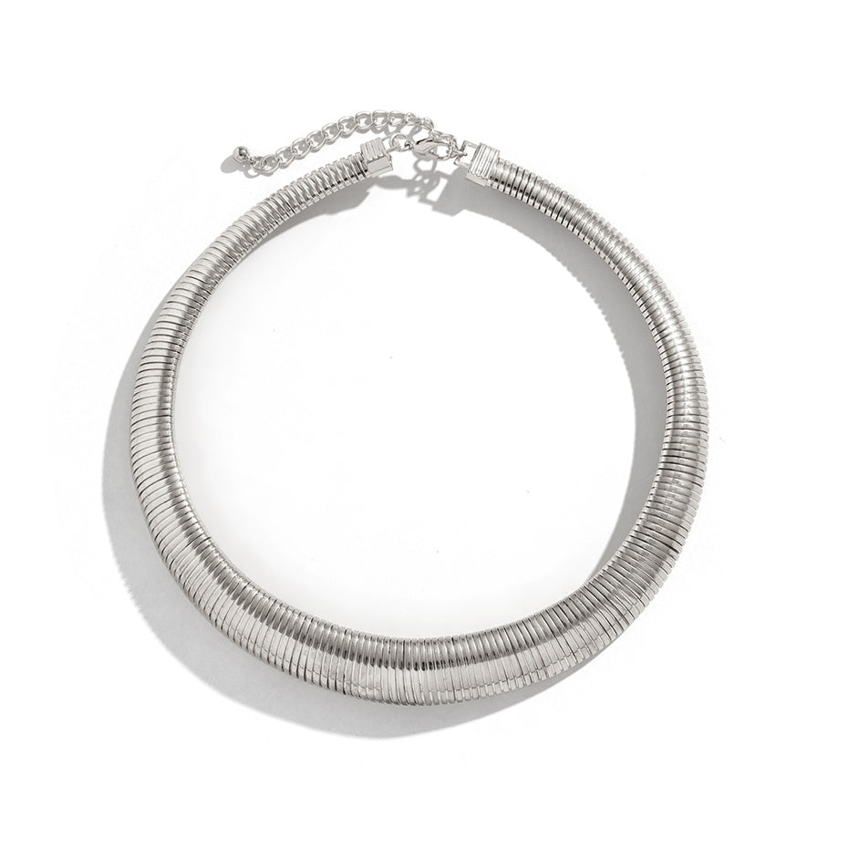 Penelope Exaggerated Heavy Metal Choker Necklace