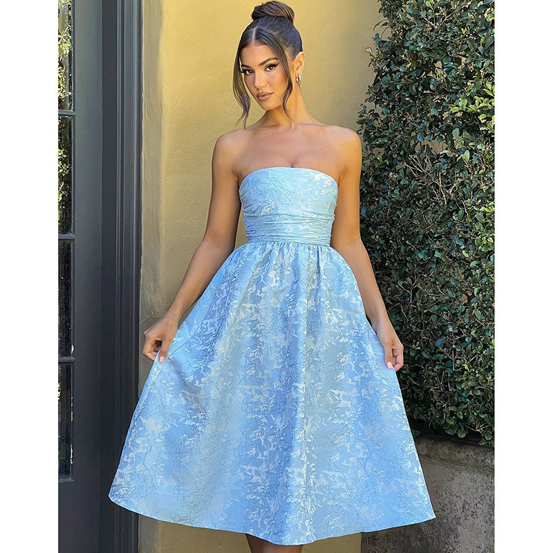 Tara Strapless Backless Sexy Midi Dress