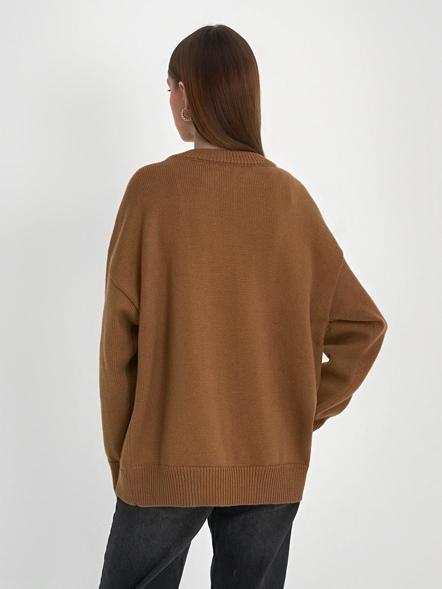 Tina O Neck Oversized Casual Women Sweater