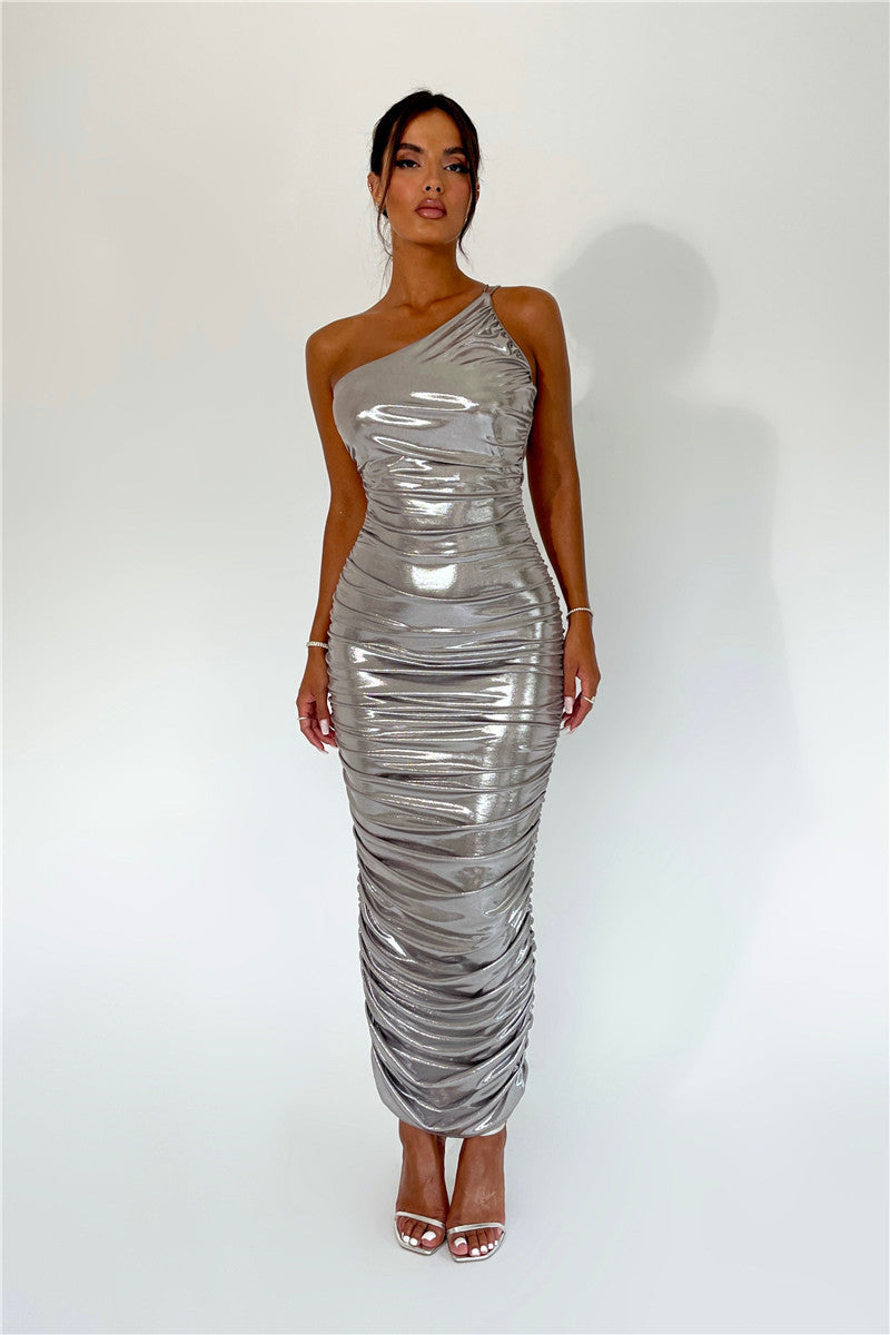 Stella One Shoulder Strapless Backless Bodycon Maxi Dress