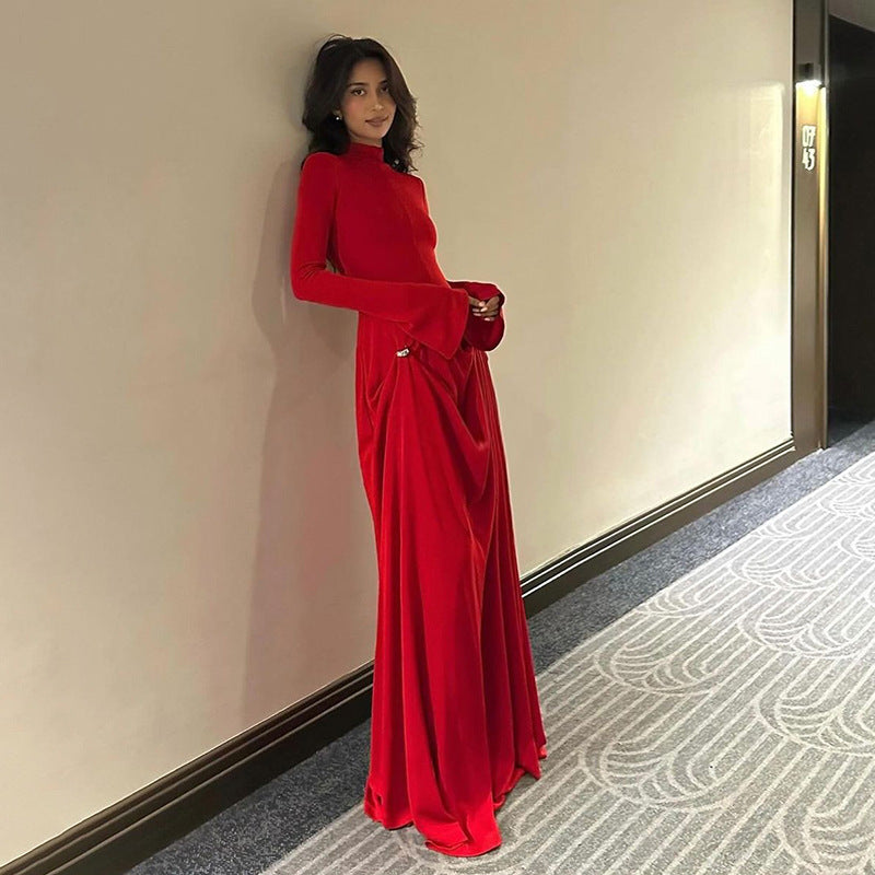 Jenny Turtleneck Long Sleeve Maxi Dress