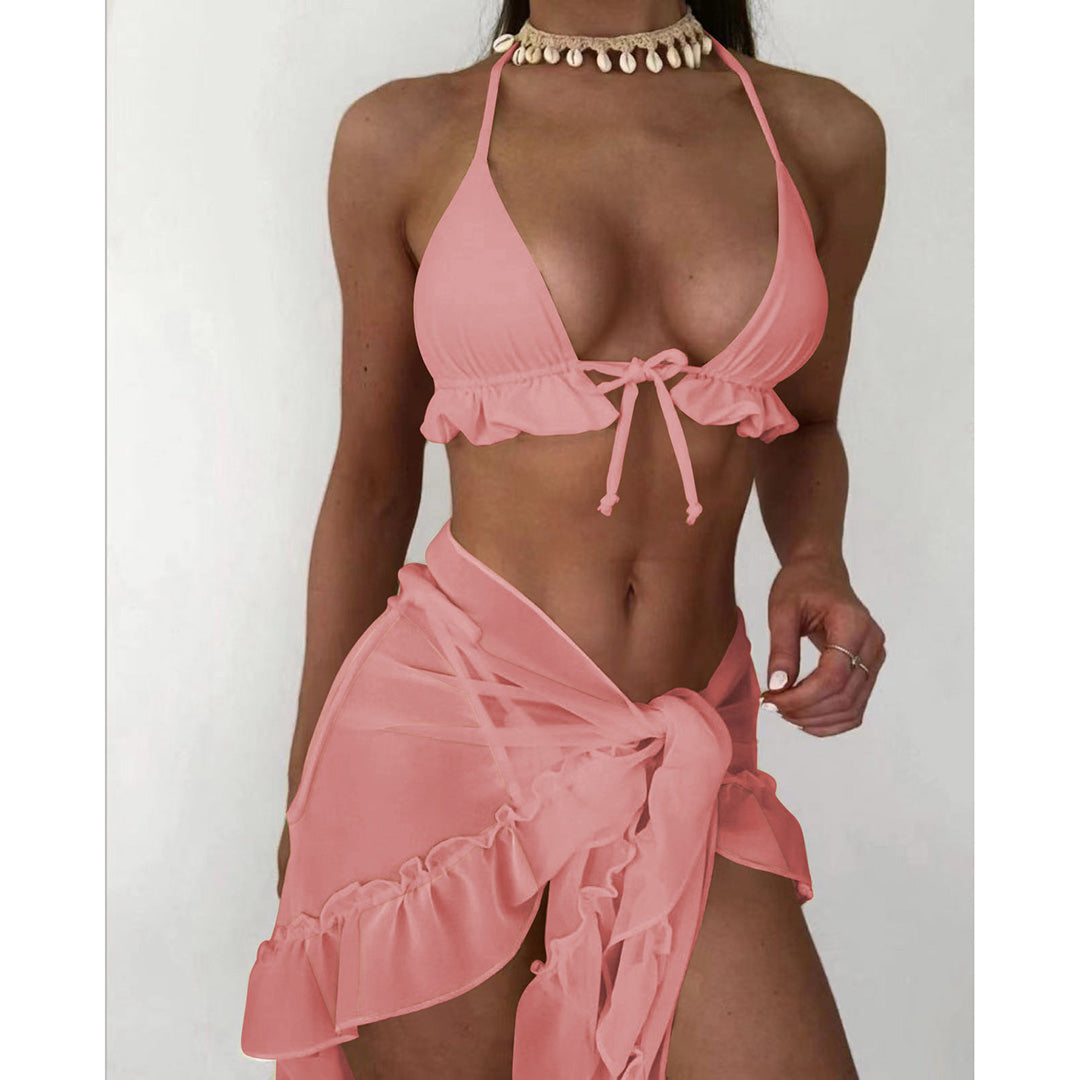 Irma Sexy Halter Ruffled Bikini