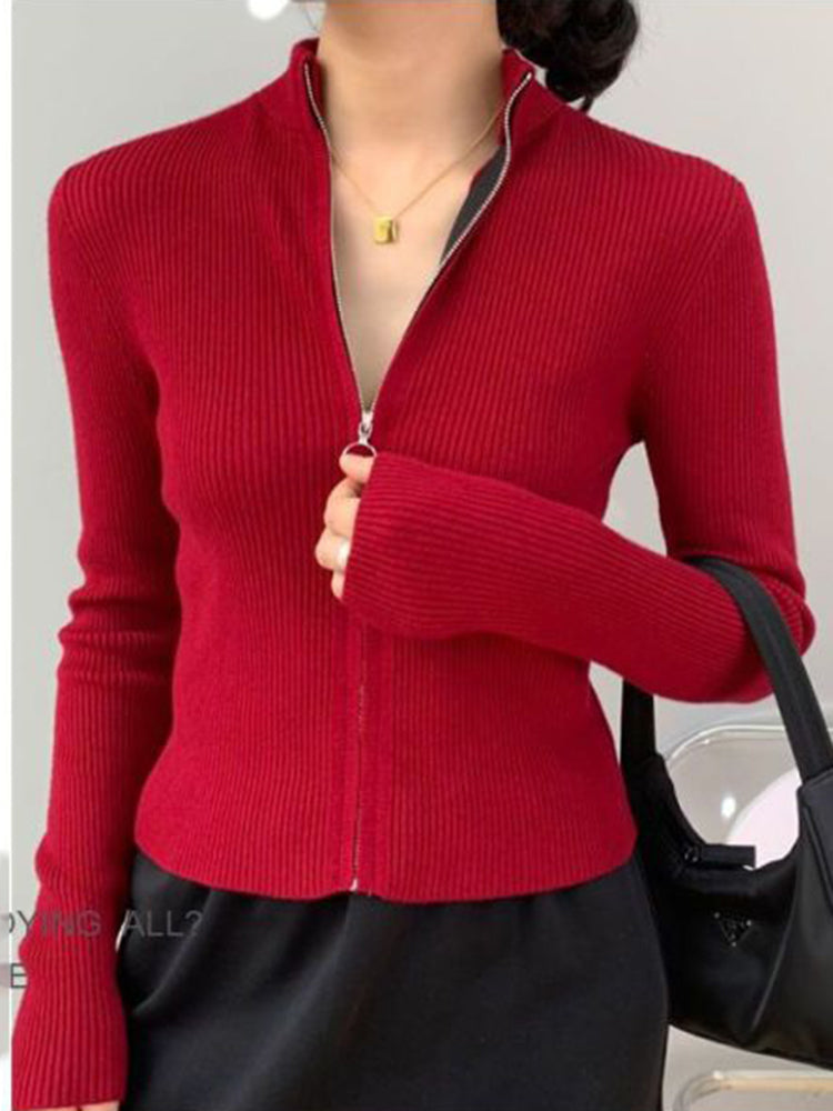 Sally Zipper Woman Sweater