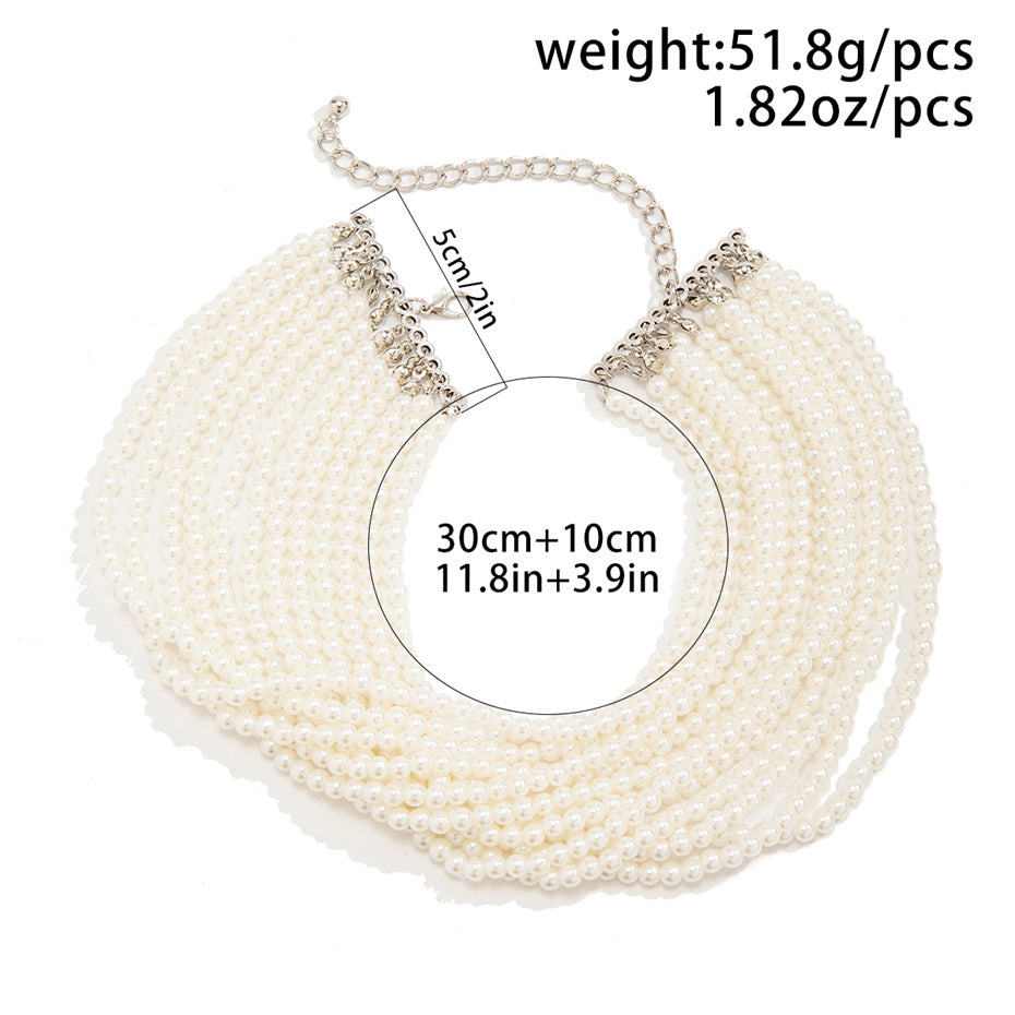 Alyssa Pearl Chunky Beads Chain Necklace