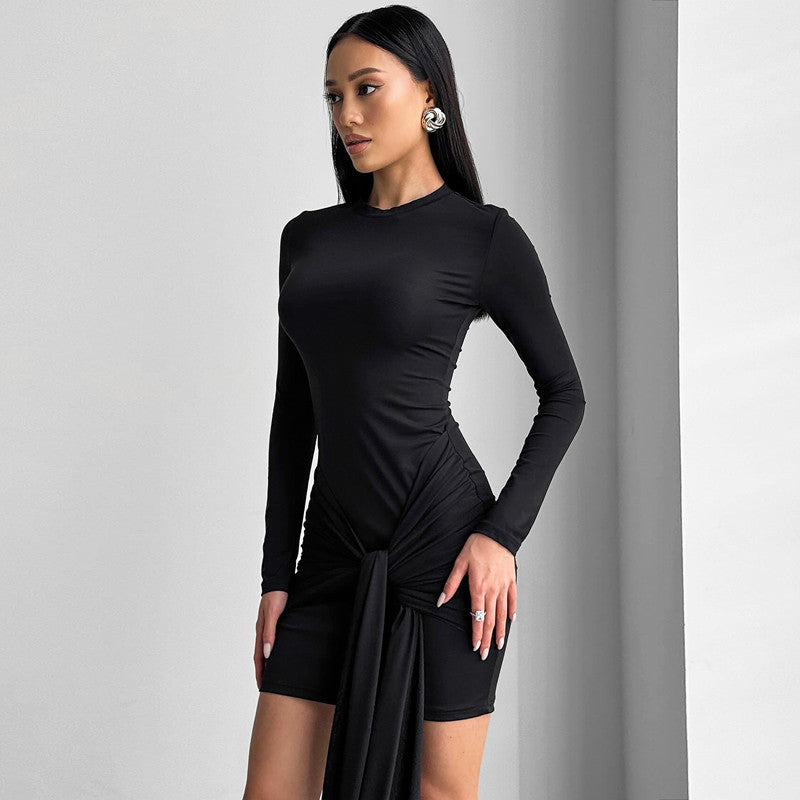 Kate Pleated Slim Fashion Mini Dress