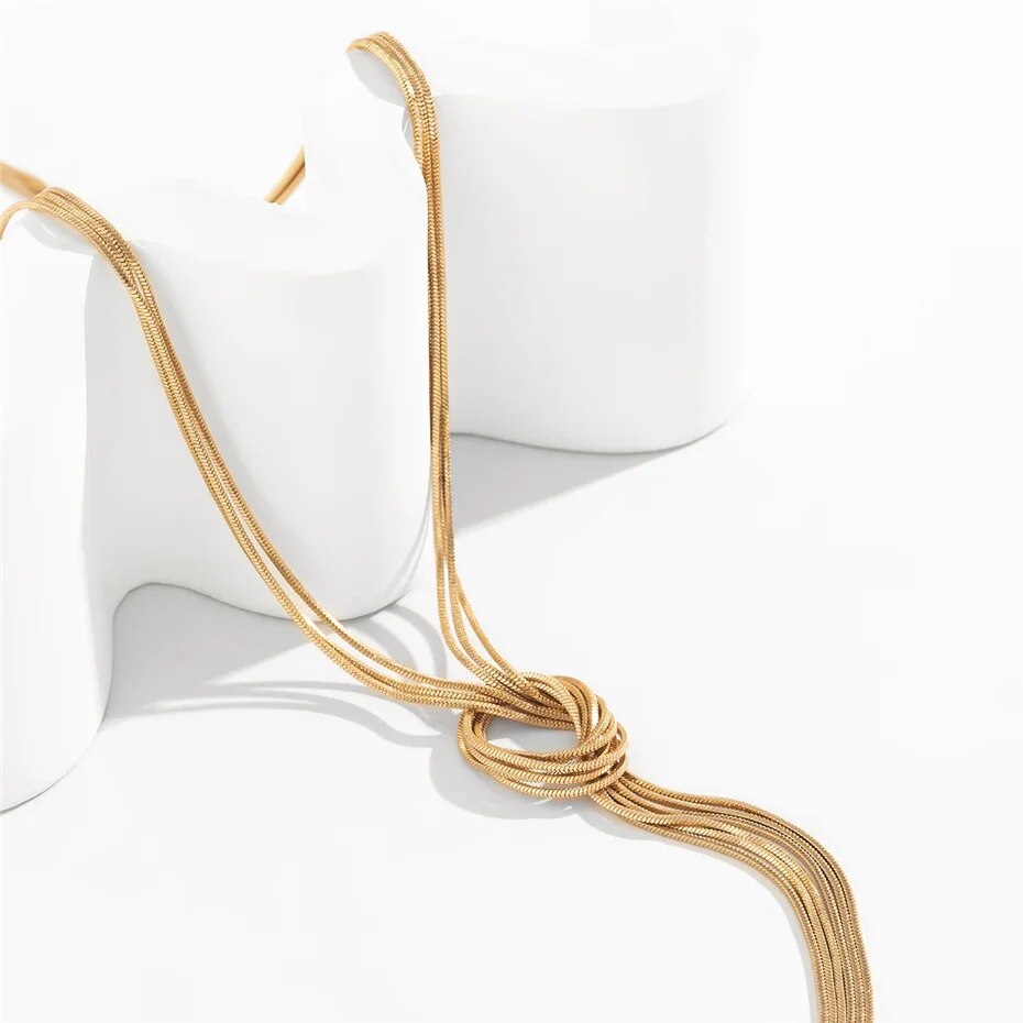 Jennifer Sexy Adjustable Snake Bone Chain Necklace