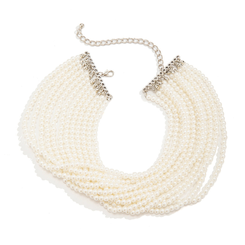 Alyssa Pearl Chunky Beads Chain Necklace