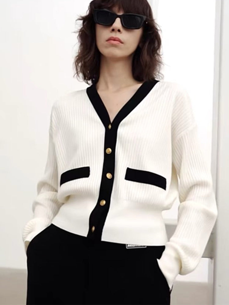 Marion  Knitted Ribbed Women Sweater