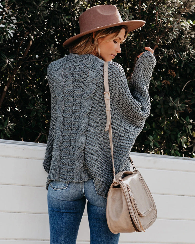 Sheila Oversize Sleeve Boho Knitted Women Sweater