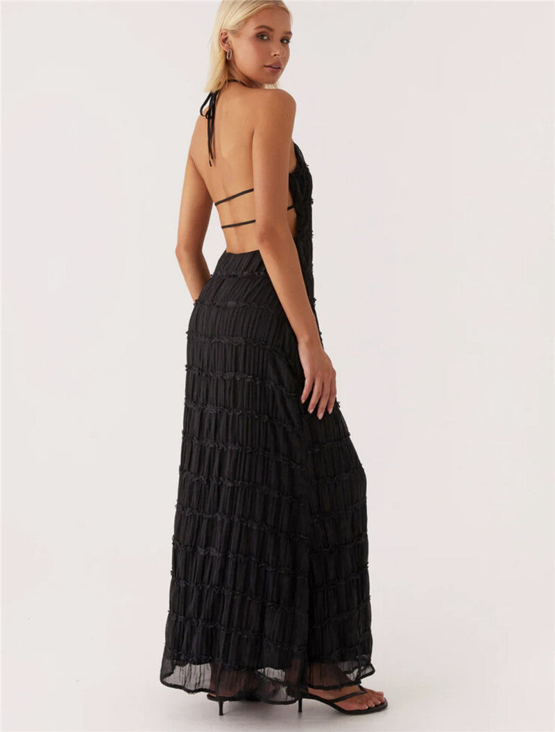 Ilona Halter Backless Sexy Maxi Dress