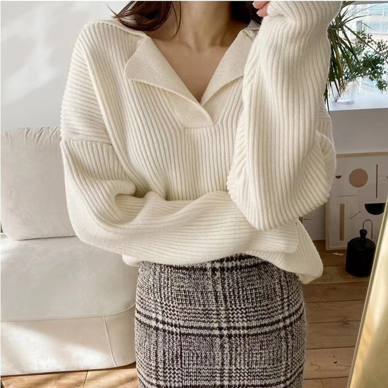 Pamela Basic Warm Vintage Knitted Sweater