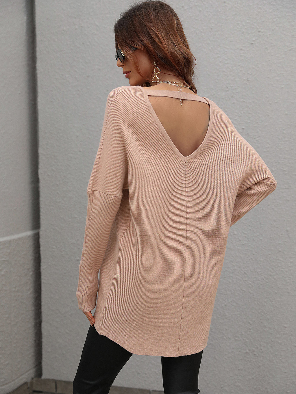 Joanna V-Neck Solid Color Women Sweater