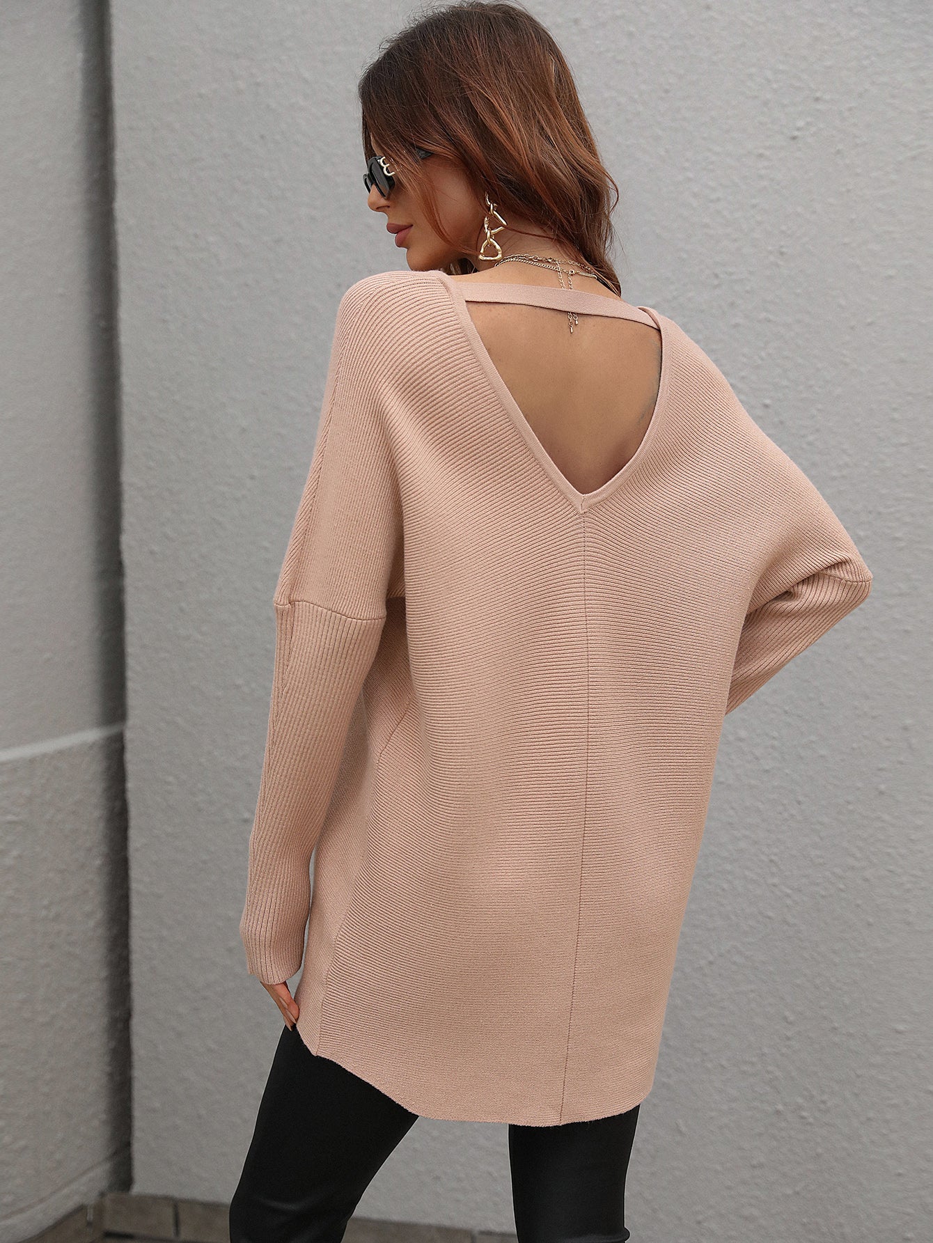 Joanna V-Neck Solid Color Women Sweater
