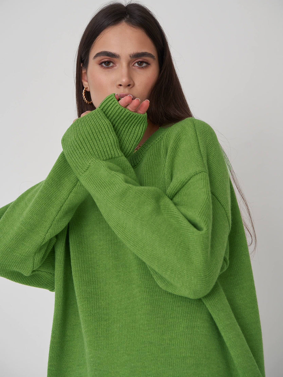 Tina O Neck Oversized Casual Women Sweater