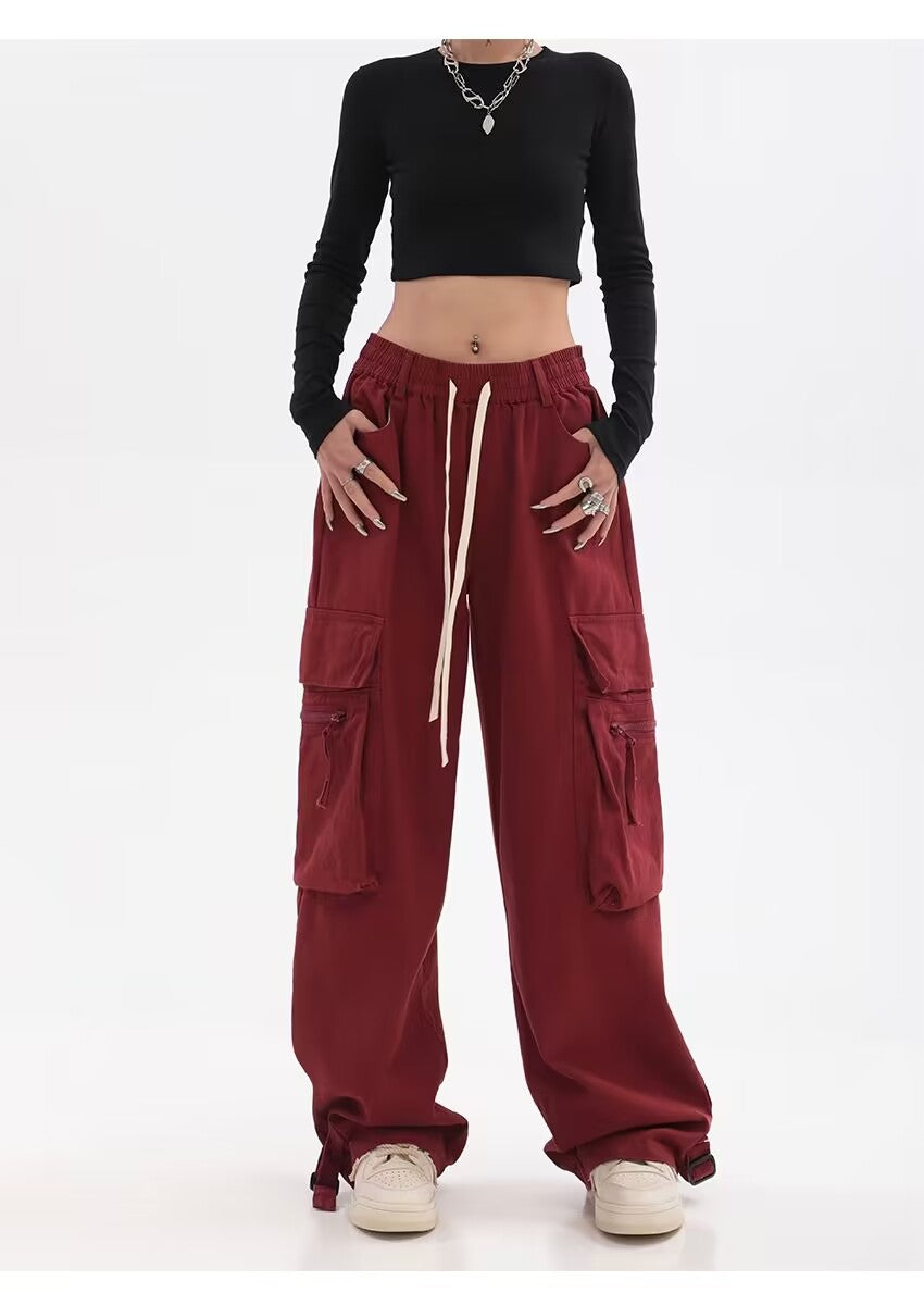 Leah Casual Wide Leg Cargo Pants