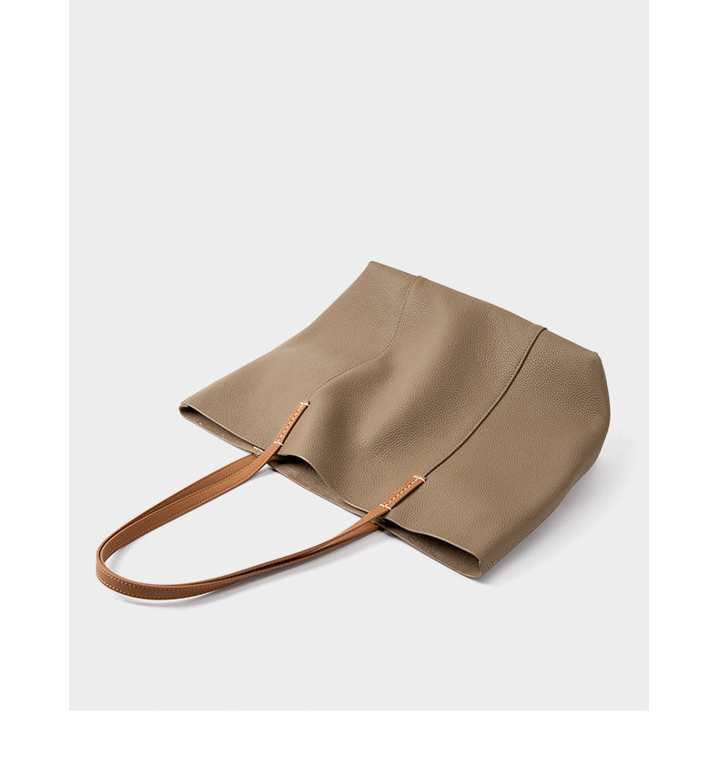 Grace Woman Leather Large Shopper Tote Bag