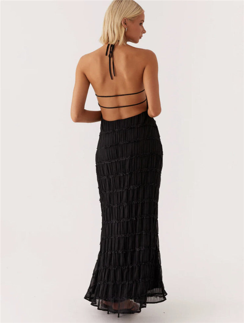 Ilona Halter Backless Sexy Maxi Dress