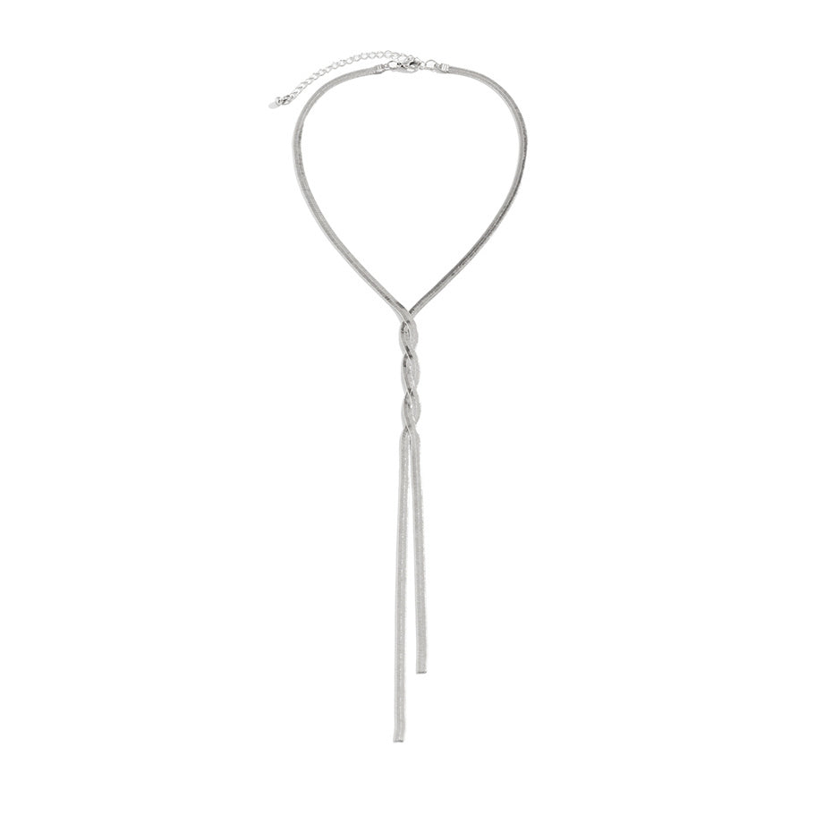 Anita Flat Snake Long Chain Necklace
