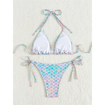 Martha Printed Halter High Leg Cut Bikini