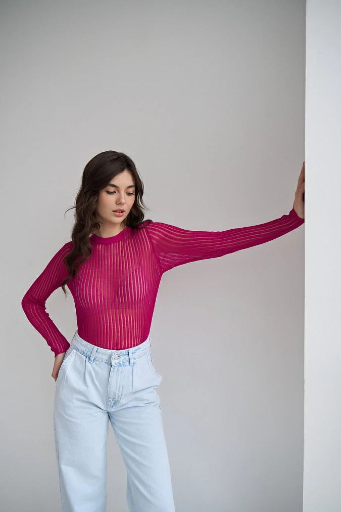 Sarah Striped See Through Women T-Shirts