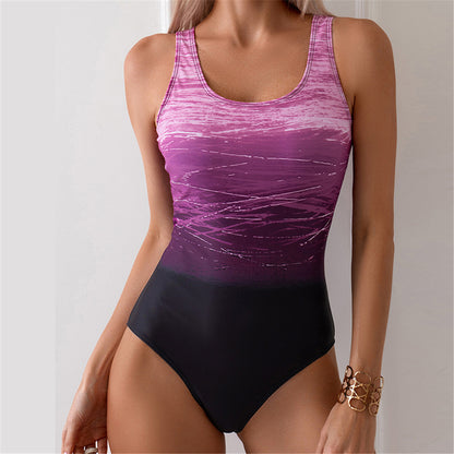 Lisa Tie Dye Gradient Cross Back Monokini