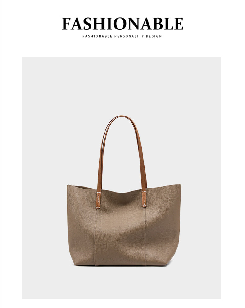 Grace Woman Leather Large Shopper Tote Bag