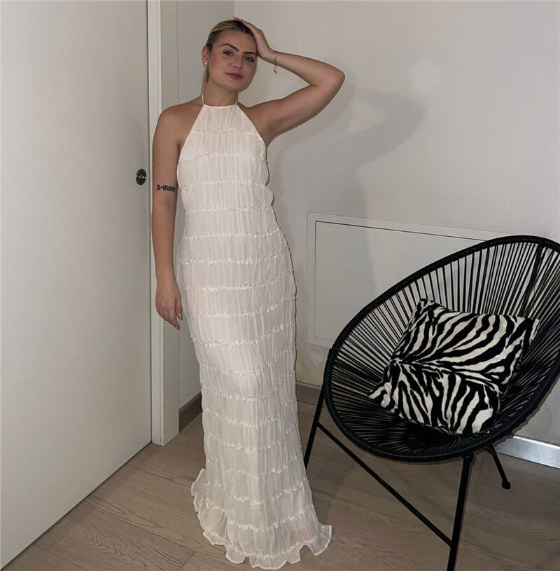 Ilona Halter Backless Sexy Maxi Dress