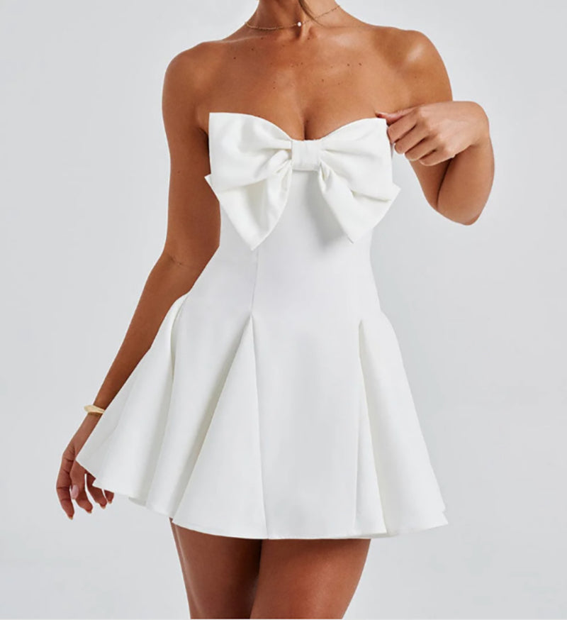Mary Bow Strapless Backless Sexy Mini Dress